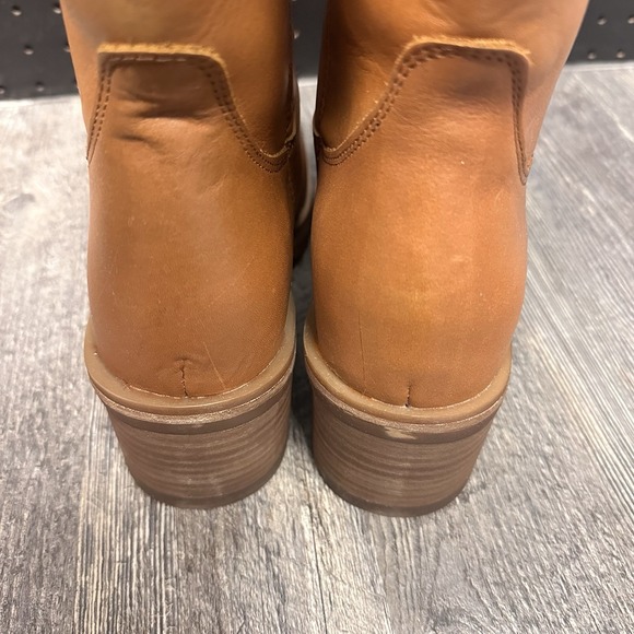 Dingo Women's 8.5 Vagabond Round Toe Pull On 2in Casual Mid Heel Knee High Tan - Picture 9 of 13